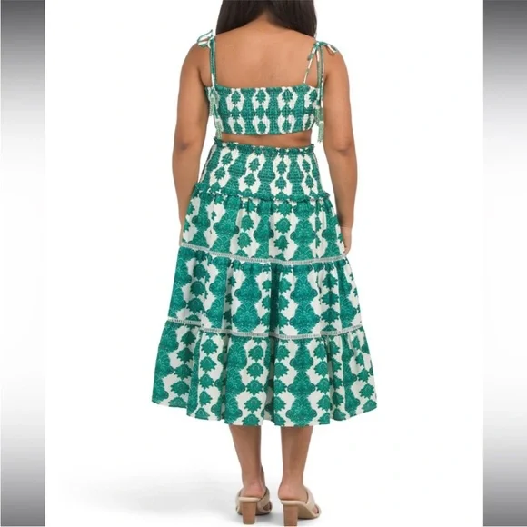 HOUSE OF HARLOW 1960 Linen Blend Bandeau Skirt Set NWT - Picture 2 of 2